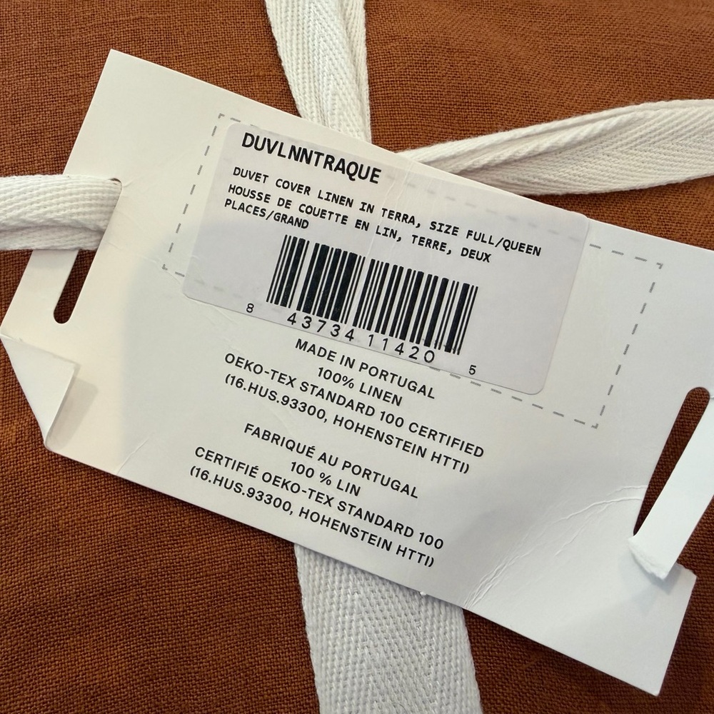 Parachute Linen Duvet Cover Full/Queen in Terra NWT - Picture 5 of 6